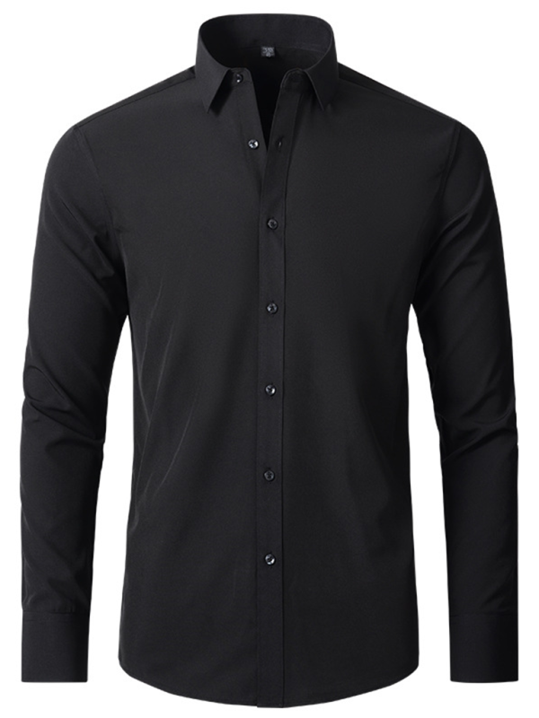 Men's non-iron wrinkle-resistant long-sleeve shirt - MyriadMart