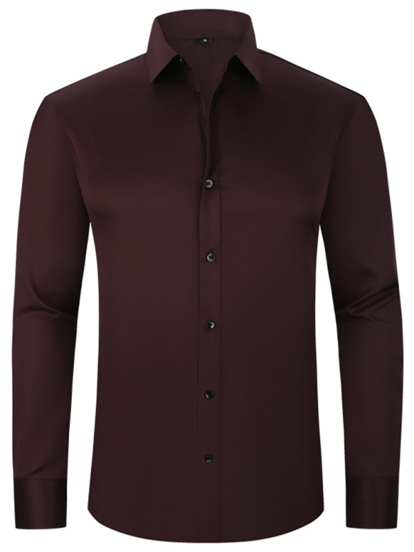 Men's non-iron wrinkle-resistant long-sleeve shirt - MyriadMart
