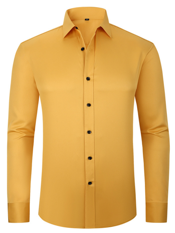 Men's non-iron wrinkle-resistant long-sleeve shirt - MyriadMart
