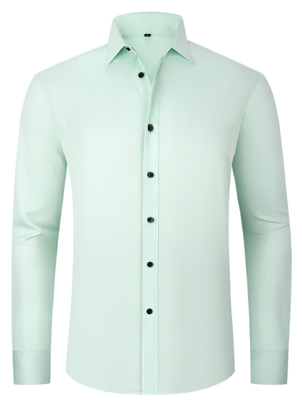 Men's non-iron wrinkle-resistant long-sleeve shirt - MyriadMart