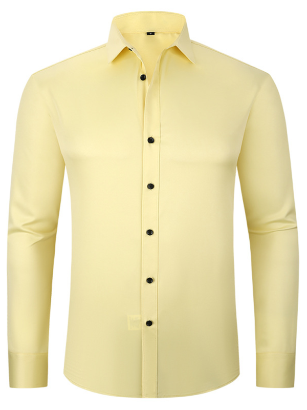 Men's non-iron wrinkle-resistant long-sleeve shirt - MyriadMart