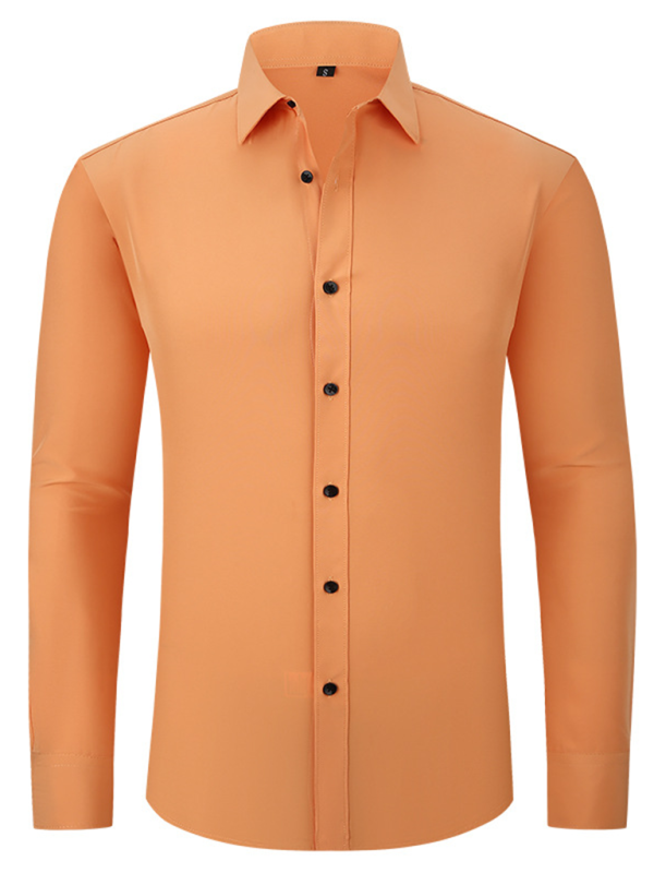 Men's non-iron wrinkle-resistant long-sleeve shirt - MyriadMart