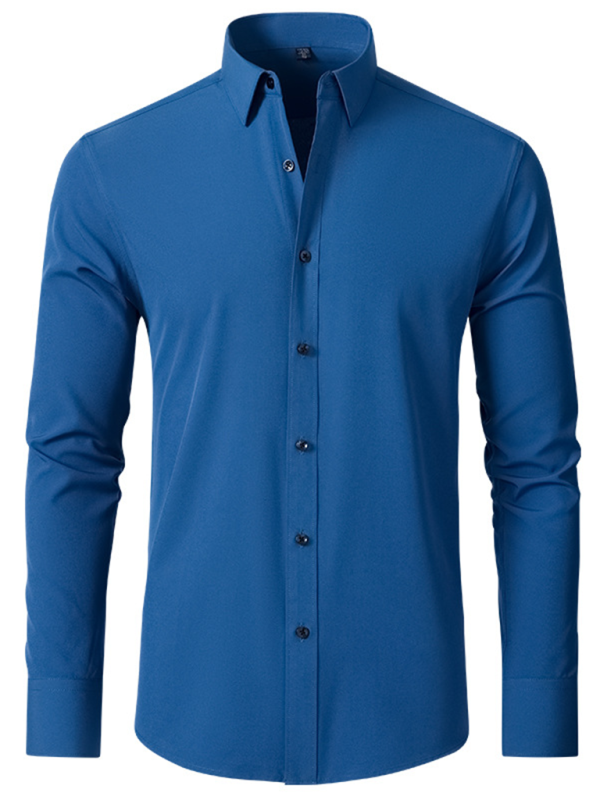 Men's non-iron wrinkle-resistant long-sleeve shirt - MyriadMart