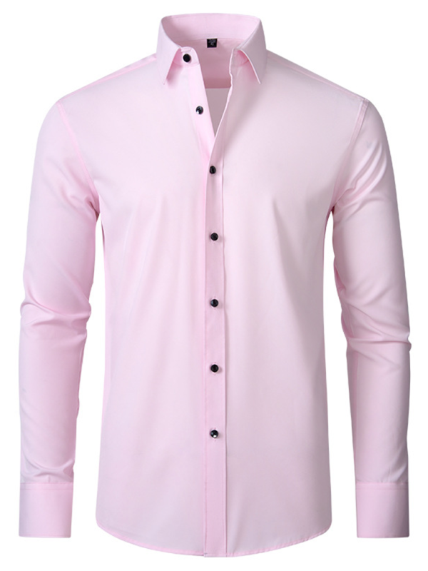 Men's non-iron wrinkle-resistant long-sleeve shirt - MyriadMart