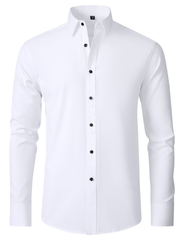 Men's non-iron wrinkle-resistant long-sleeve shirt - MyriadMart