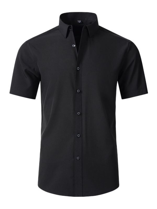 Men's non-iron wrinkle-resistant short-sleeved shirt - MyriadMart