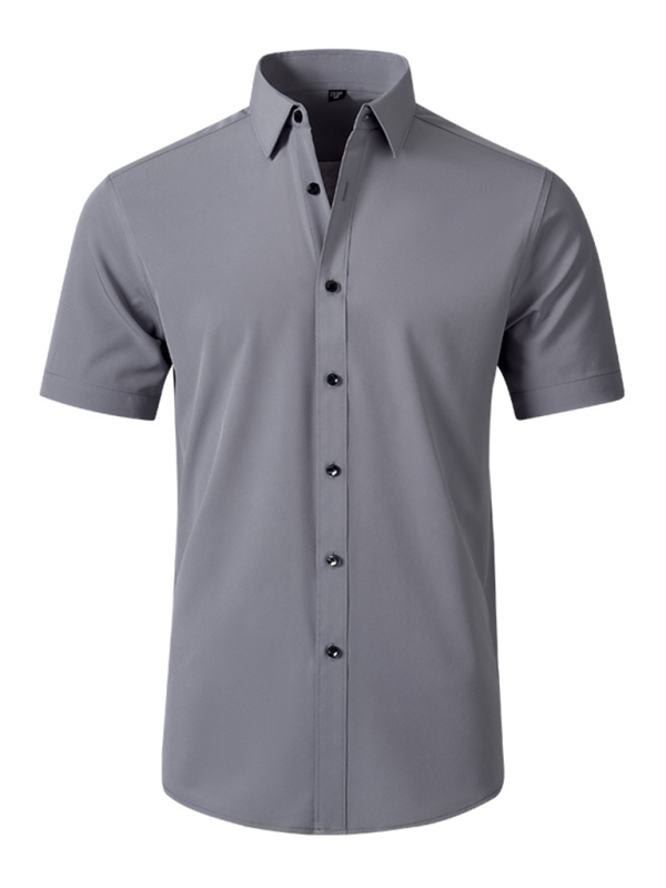 Men's non-iron wrinkle-resistant short-sleeved shirt - MyriadMart