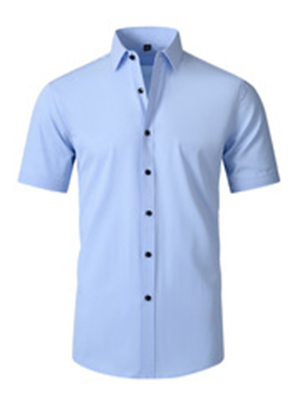 Men's non-iron wrinkle-resistant short-sleeved shirt - MyriadMart