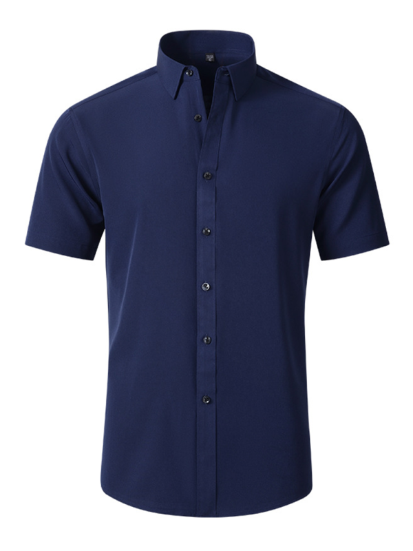 Men's non-iron wrinkle-resistant short-sleeved shirt - MyriadMart