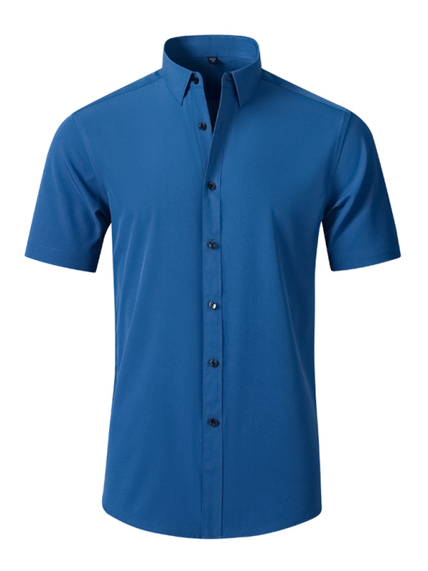 Men's non-iron wrinkle-resistant short-sleeved shirt - MyriadMart