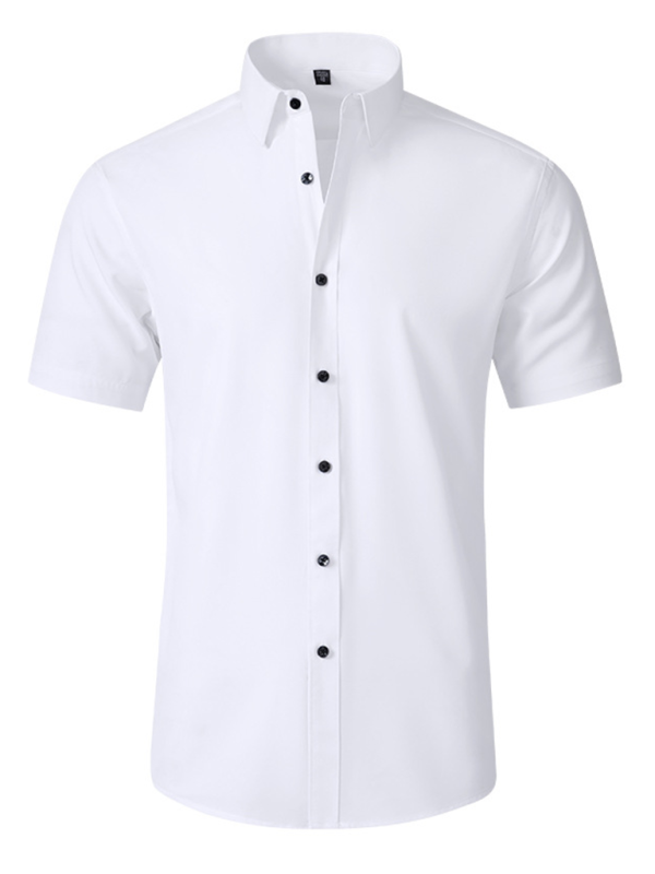 Men's non-iron wrinkle-resistant short-sleeved shirt - MyriadMart