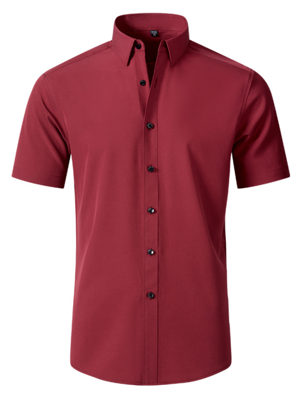 Men's non-iron wrinkle-resistant short-sleeved shirt - MyriadMart