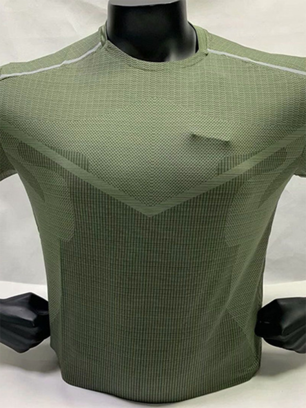 Short Sleeve Athletic T-Shirt Men's Quick Dry Running Wear Training Top - MyriadMart