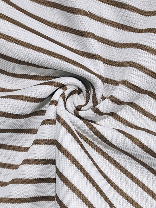 Long Sleeve Henley Shirt Casual Horizontal Striped Henley T-Shirt - MyriadMart