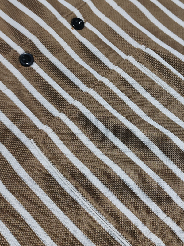 Long Sleeve Henley Shirt Casual Horizontal Striped Henley T-Shirt - MyriadMart