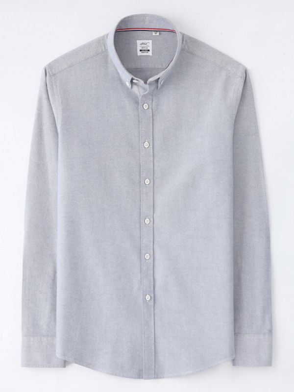 Men's Brushed Oxford Long Sleeve Shirt - MyriadMart
