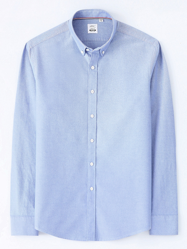 Men's Brushed Oxford Long Sleeve Shirt - MyriadMart