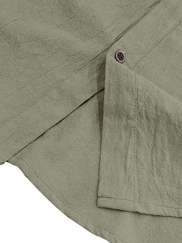 Men's Casual Sleeveless Waistcoat Shirt Linen Hooded Solid Color Breathable Loose Top - MyriadMart