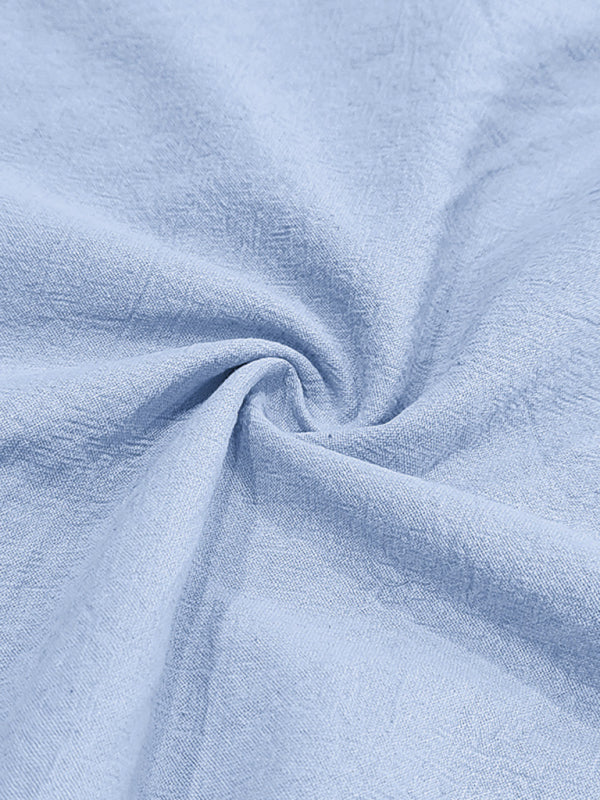 Men's Casual Sleeveless Waistcoat Shirt Linen Hooded Solid Color Breathable Loose Top - MyriadMart