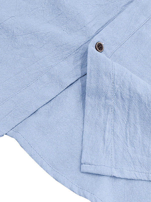 Men's Casual Sleeveless Waistcoat Shirt Linen Hooded Solid Color Breathable Loose Top - MyriadMart