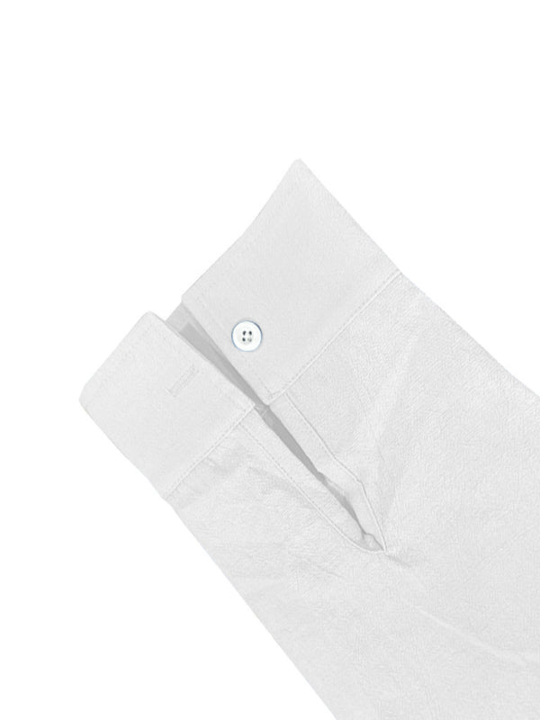 Linen long-sleeved stand-up collar breathable casual men's shirt - MyriadMart