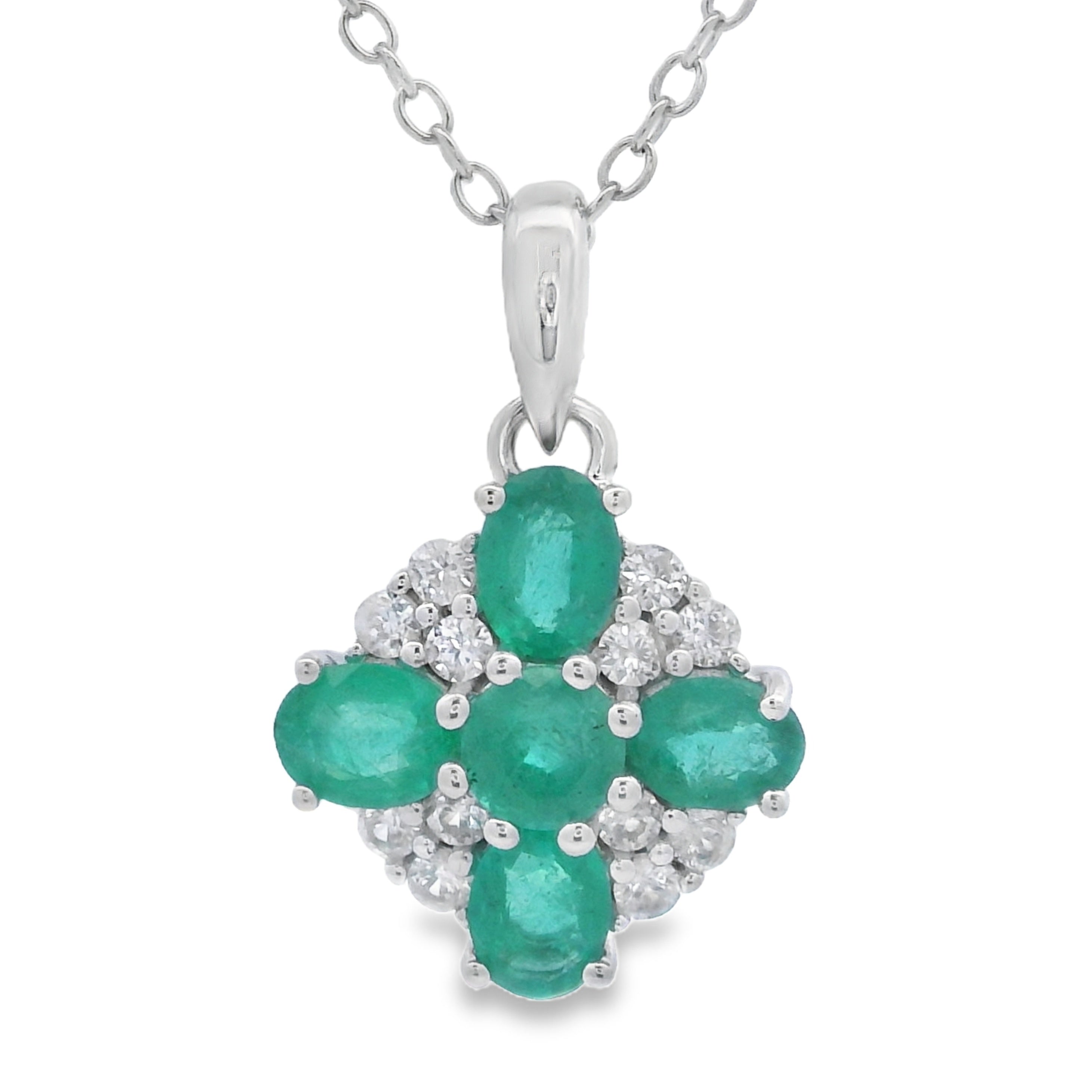 1.09ct Emerald Zircon Fashion Pendants Sterling Silver on sale at MyriadMart