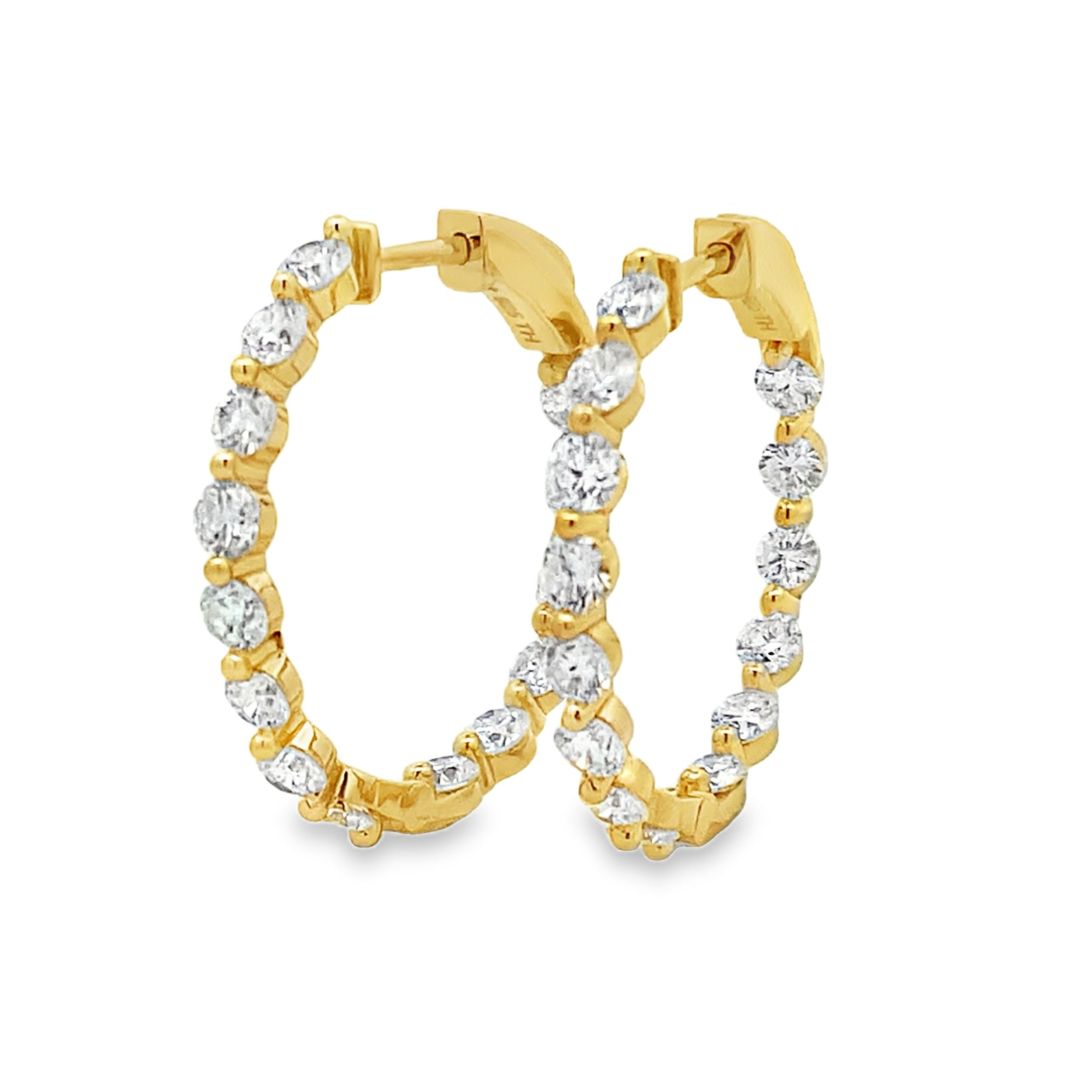 3.10ct Lab Grown Diamond Hoop Earrings Sterling Silver on sale at MyriadMart