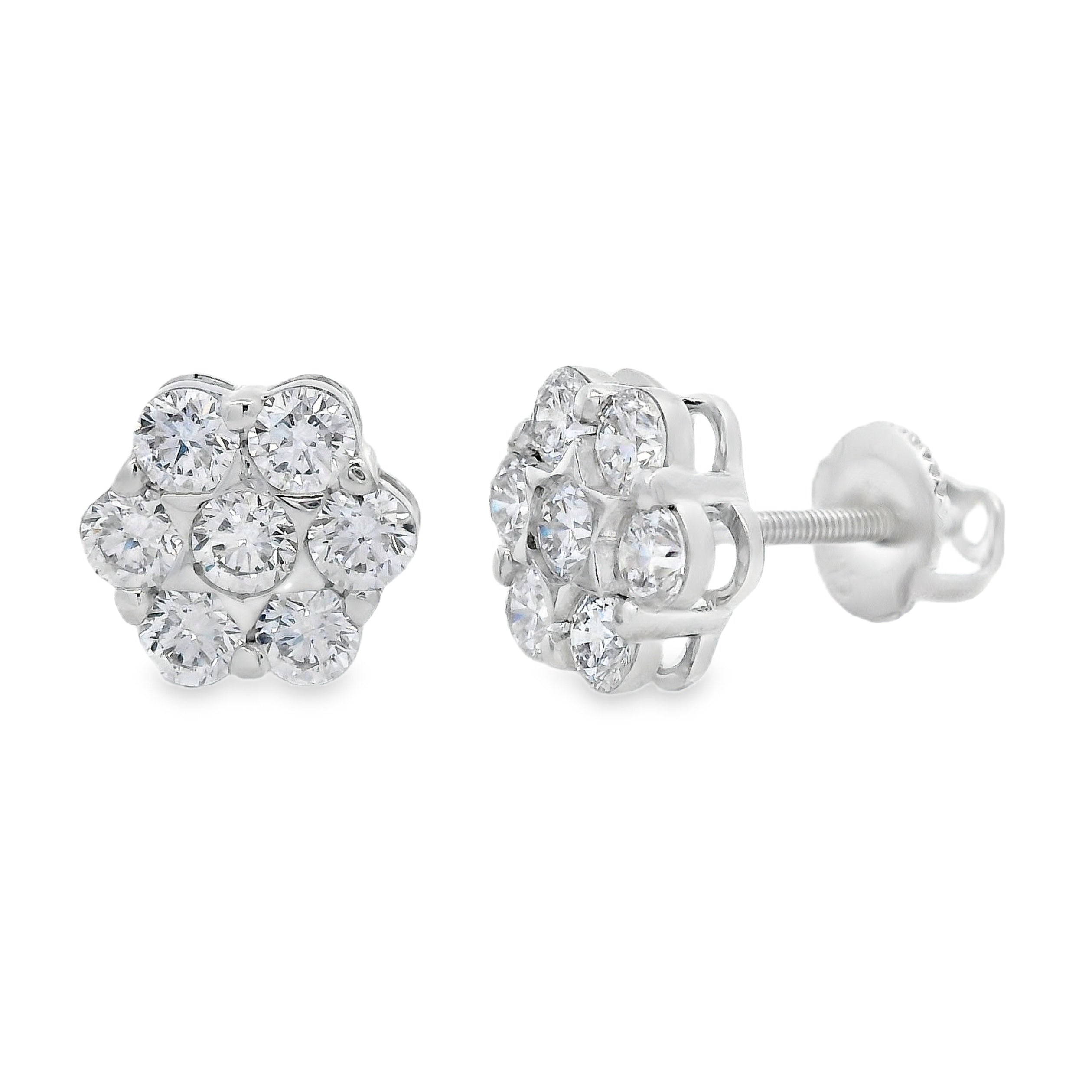 1.50ct Lab Grown Diamond Earrings Sterling Silver on sale at MyriadMart