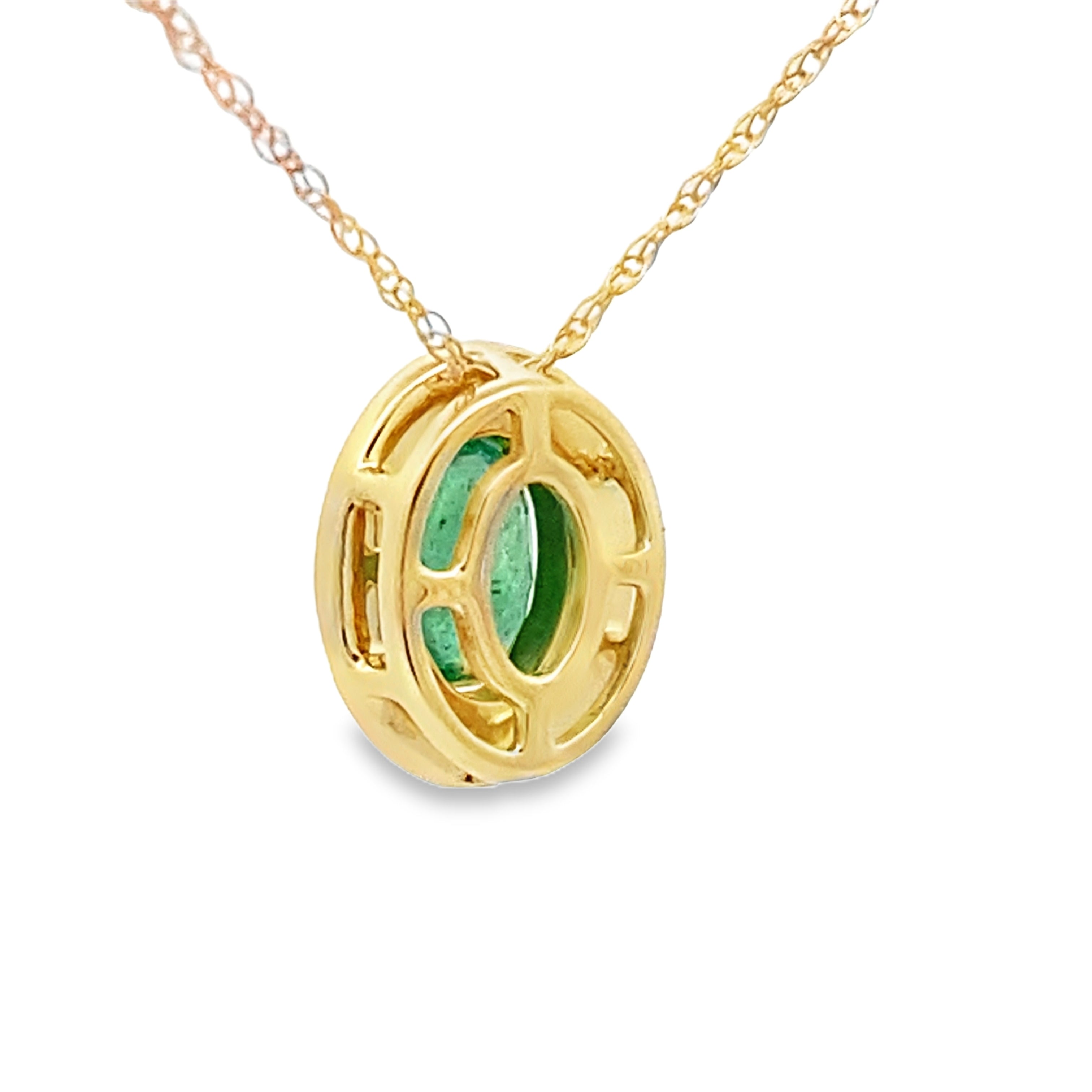 .46ct Emerald Diamond Fashion Pendants 10KT Yellow Gold on sale at MyriadMart