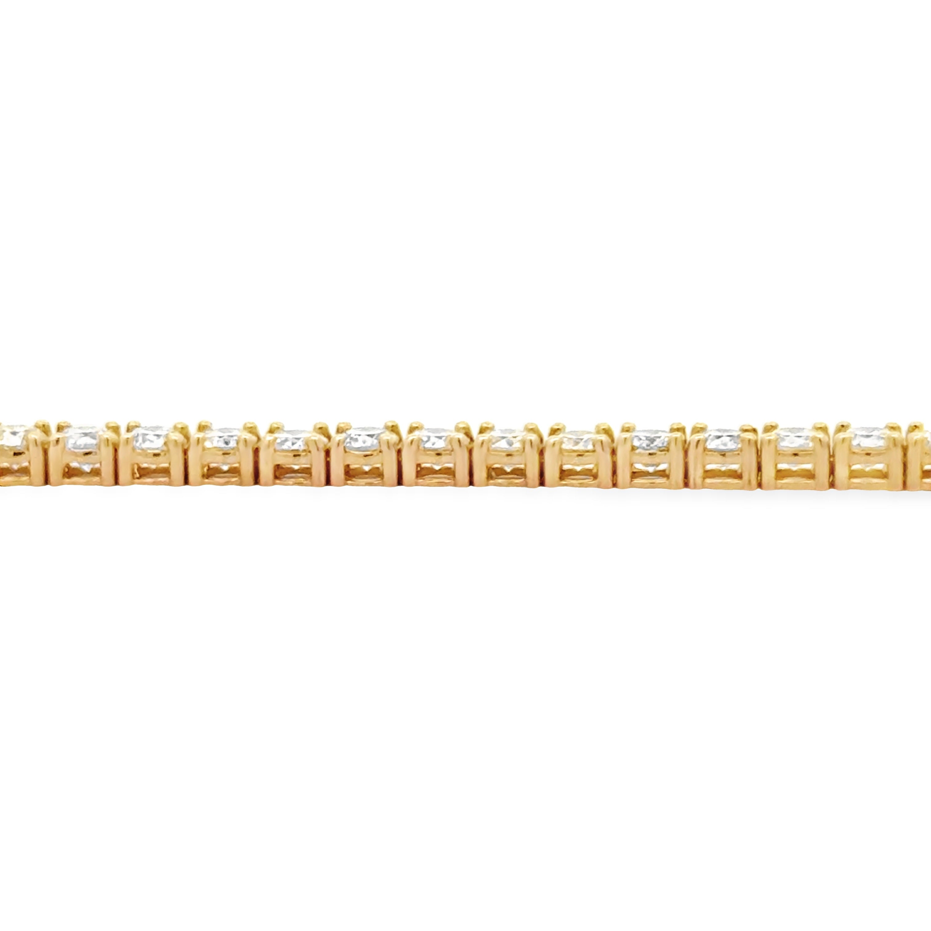 5.50ct Diamond Tennis Bracelet 18KT Yellow Gold on sale at MyriadMart