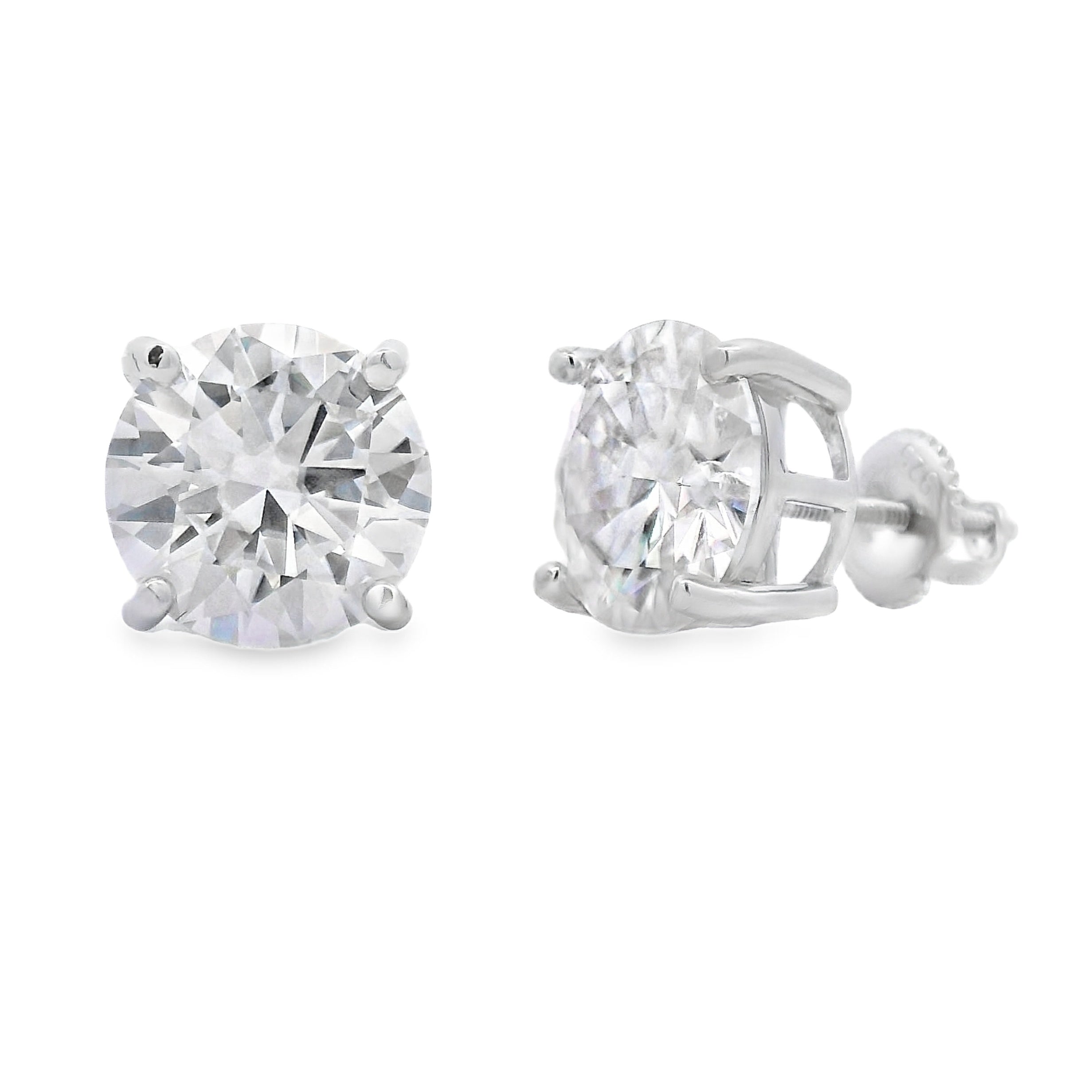 8.00ct Moissanite Stud Earrings Sterling Silver on sale at MyriadMart