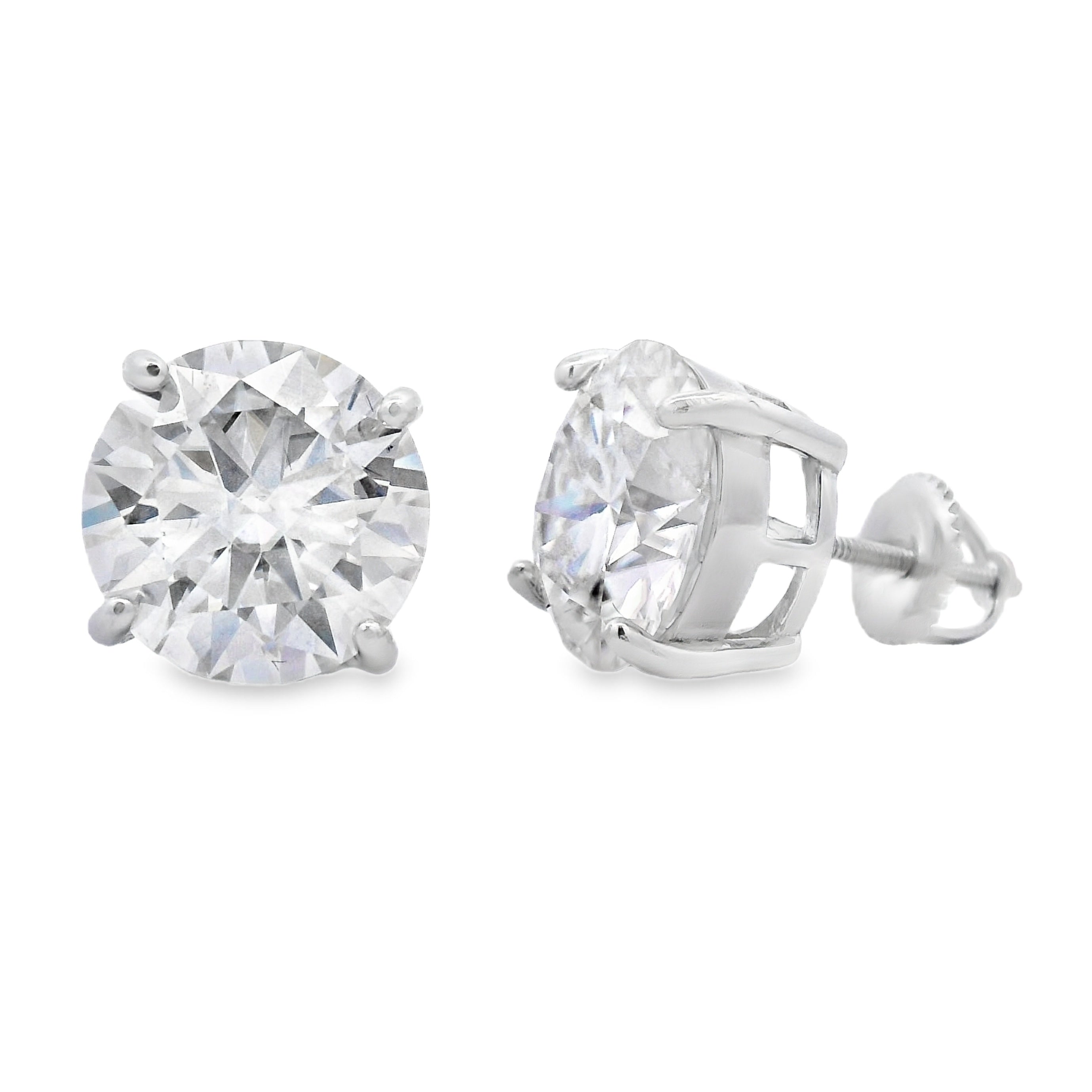 10.00ct Moissanite Stud Earrings Sterling Silver on sale at MyriadMart