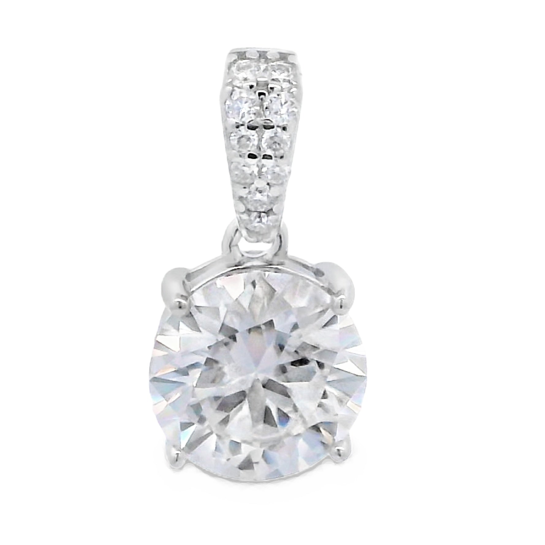 2.00ct Moissanite Pendant Sterling Silver on sale at MyriadMart