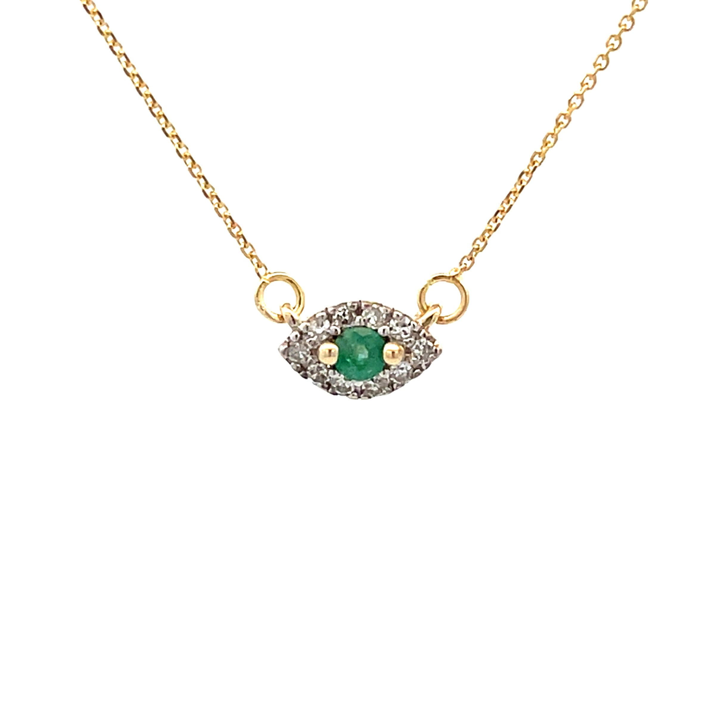 .12ct Emerald Diamond Fashion Pendants 14KT Yellow Gold on sale at MyriadMart