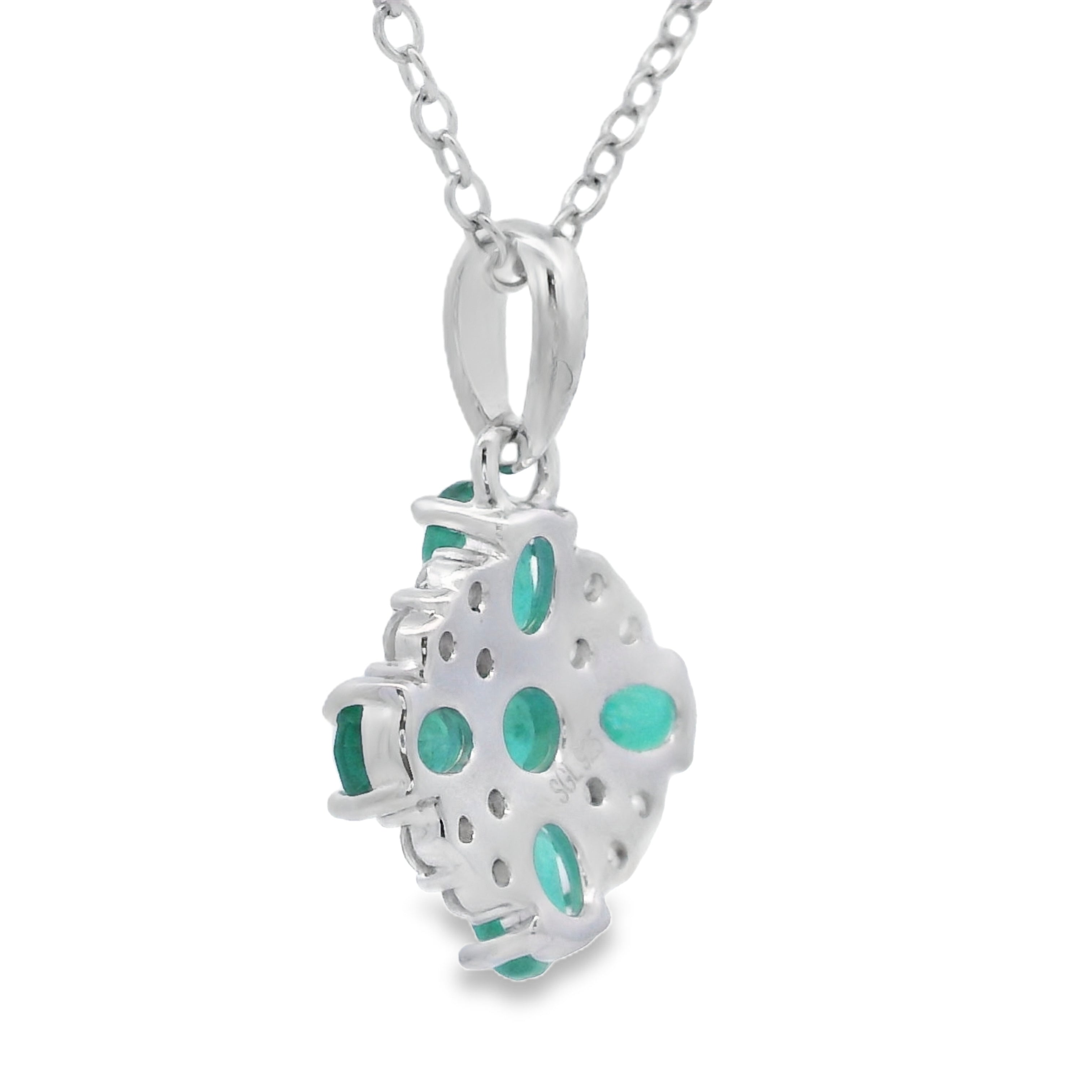 1.09ct Emerald Zircon Fashion Pendants Sterling Silver on sale at MyriadMart