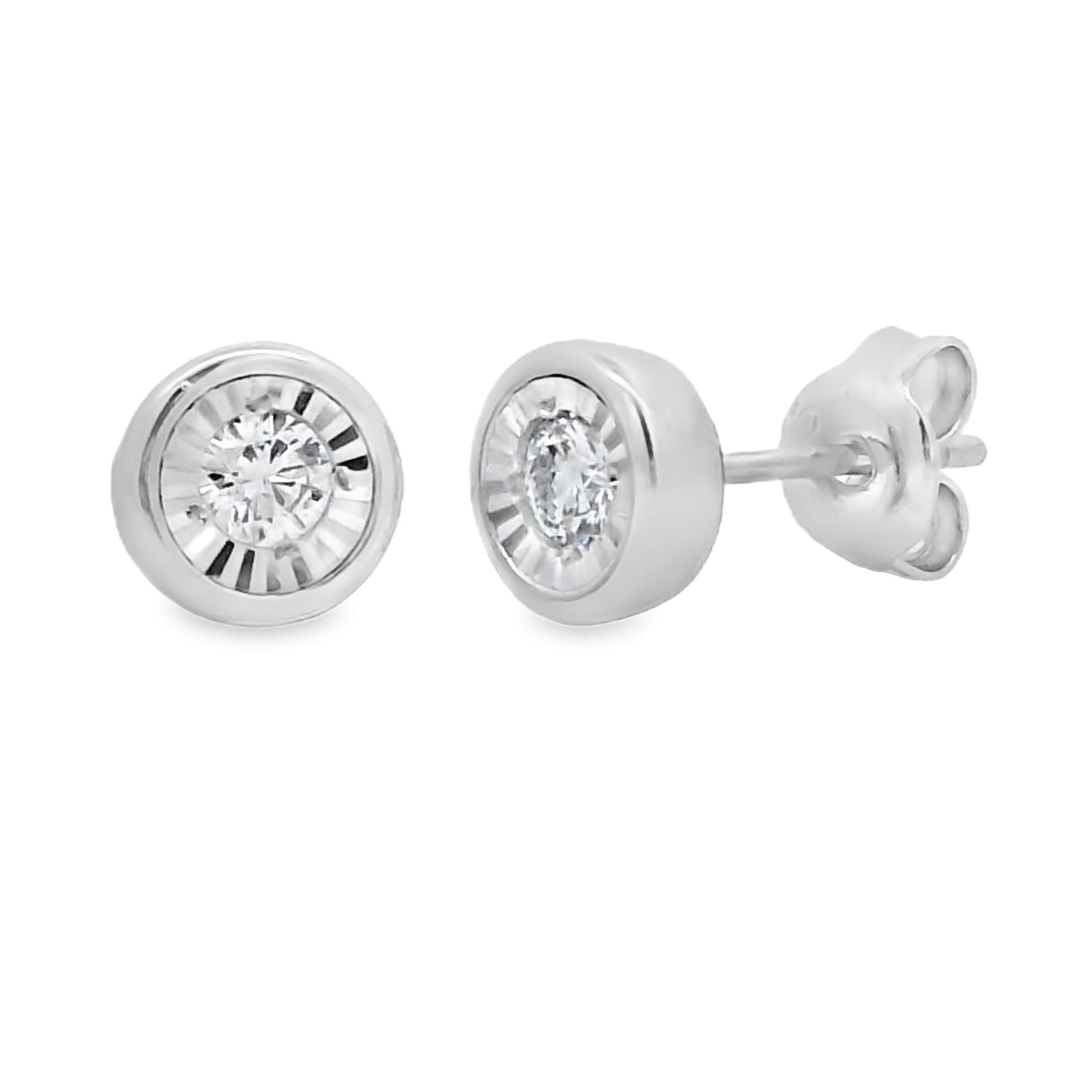 .25ct Lab Grown Diamond Stud Earrings Sterling Silver on sale at MyriadMart