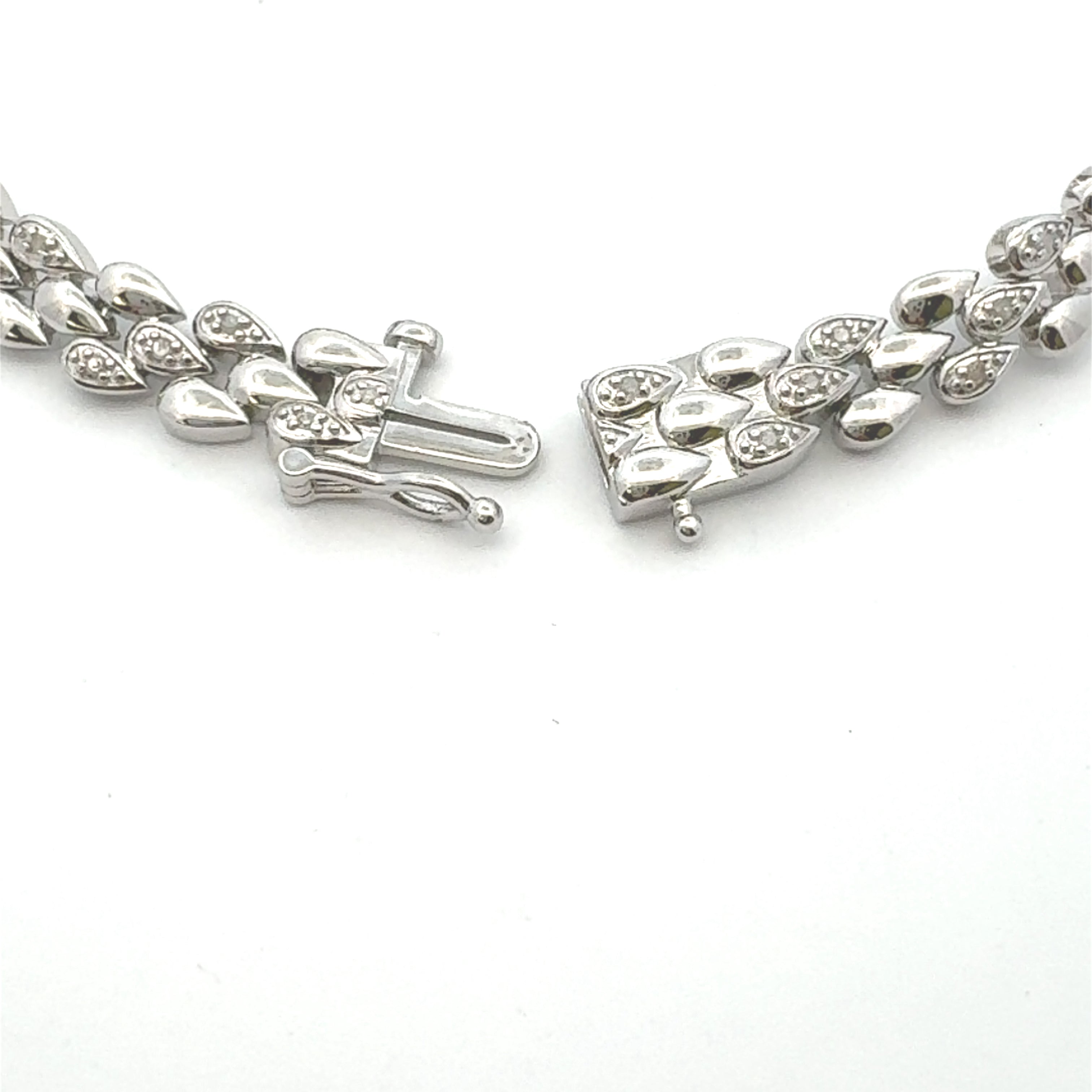 Genuine .25ct Diamond Tennis Bracelet Sterling Silver on sale at MyriadMart
