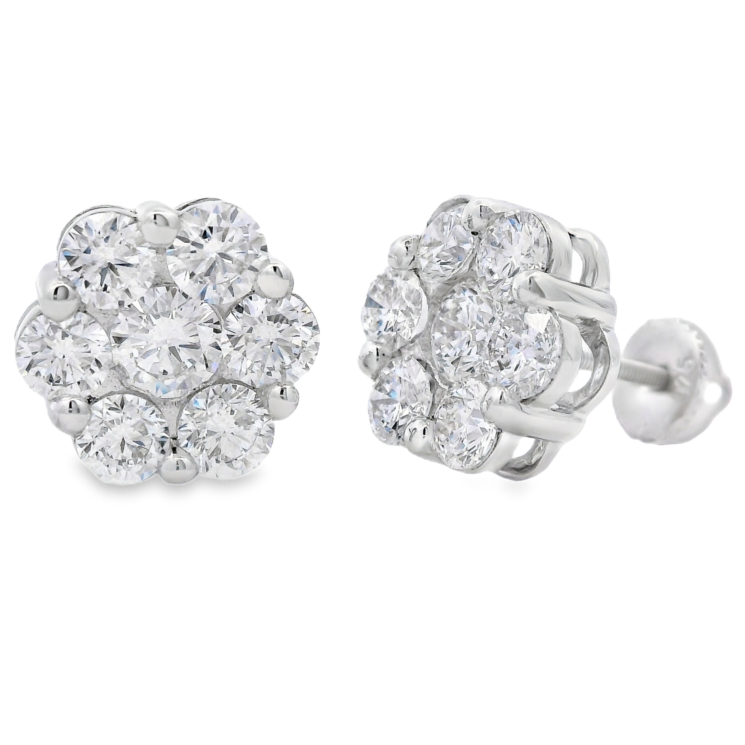 3.89ct Lab Grown Diamond Earrings Sterling Silver on sale at MyriadMart