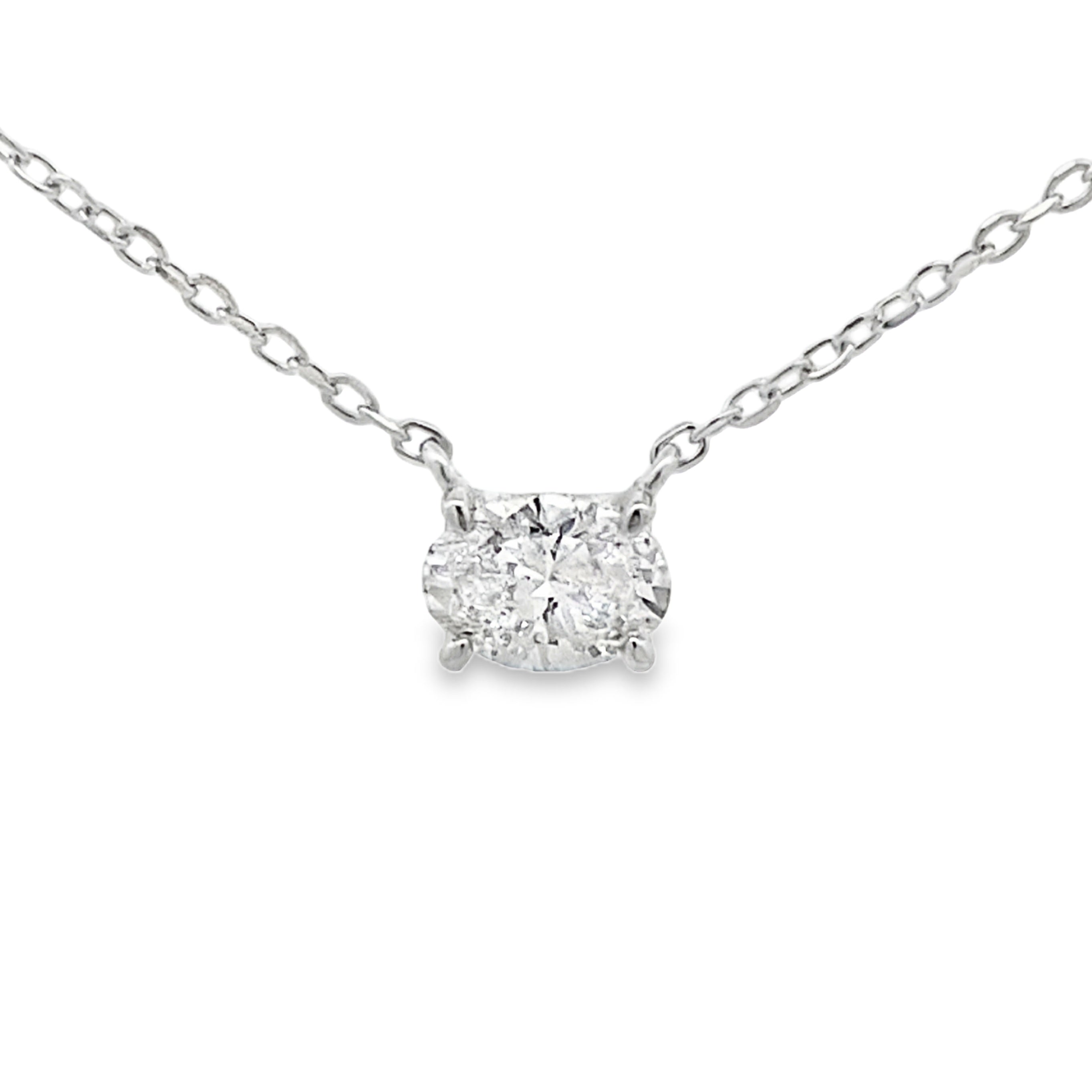 Genuine .50ct Lab Grown Diamond Pendant Sterling Silver on sale at MyriadMart