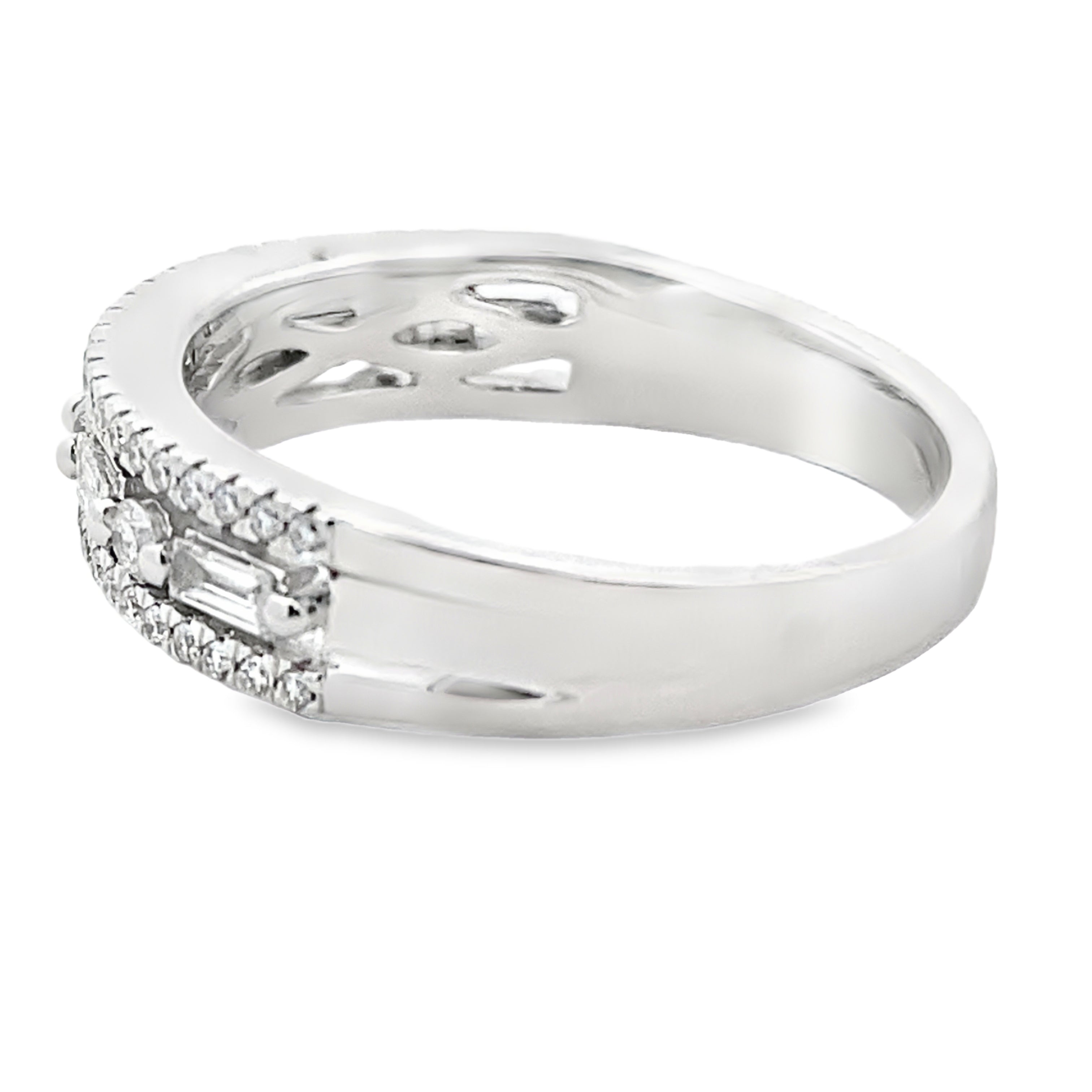 .50ct Diamond Fashion band rings 14KT White Gold on sale at MyriadMart
