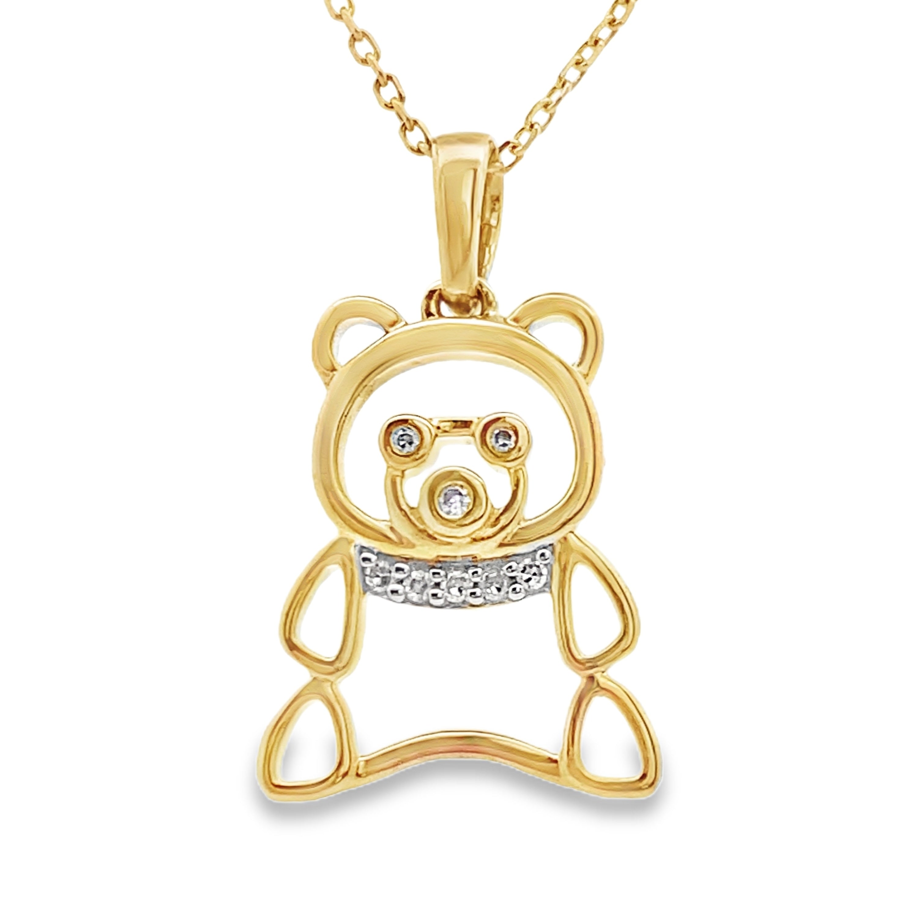 .03ct Diamond Animal Pendant 10KT Yellow Gold