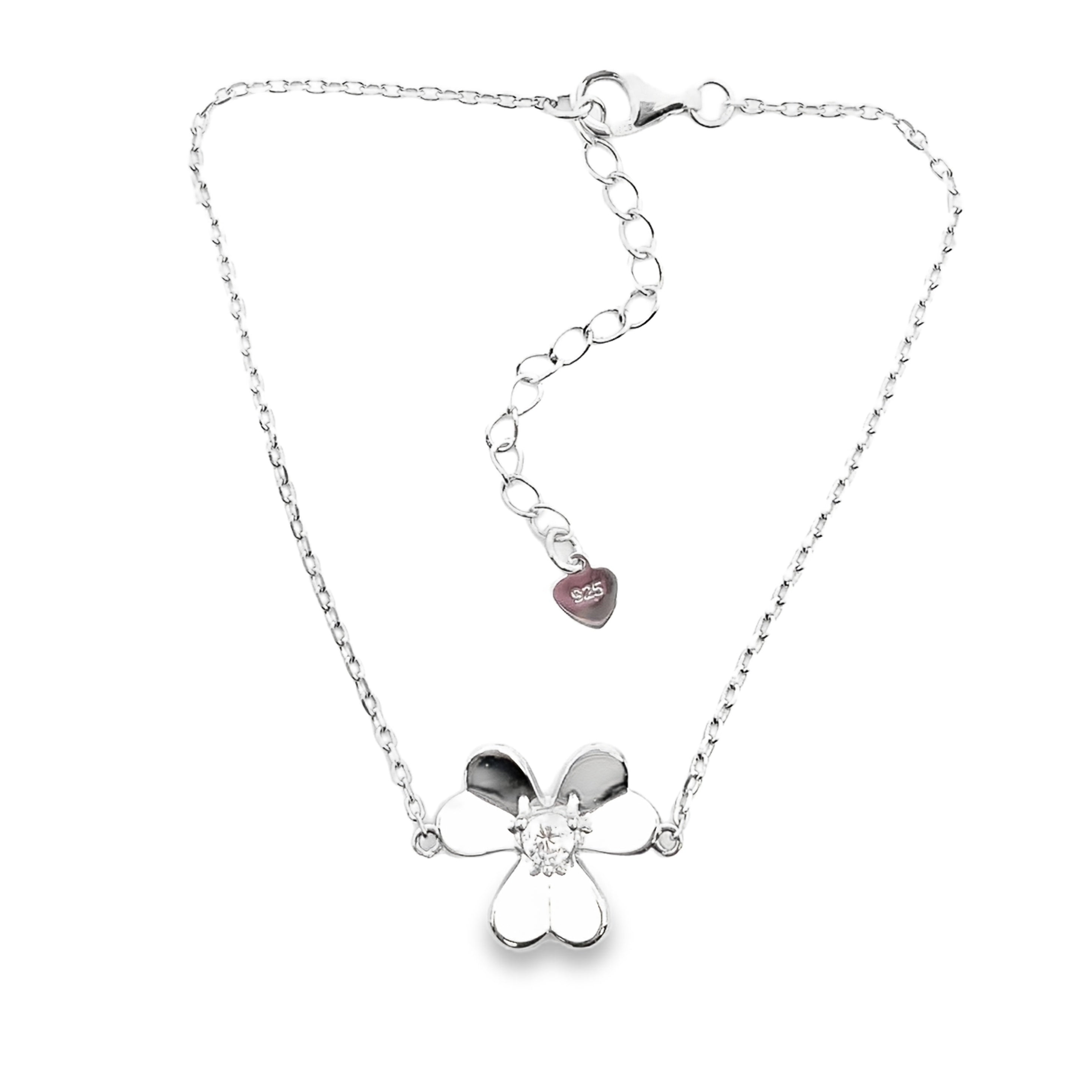 Genuine Cubic Zirconia Bracelet Sterling Silver on sale at MyriadMart