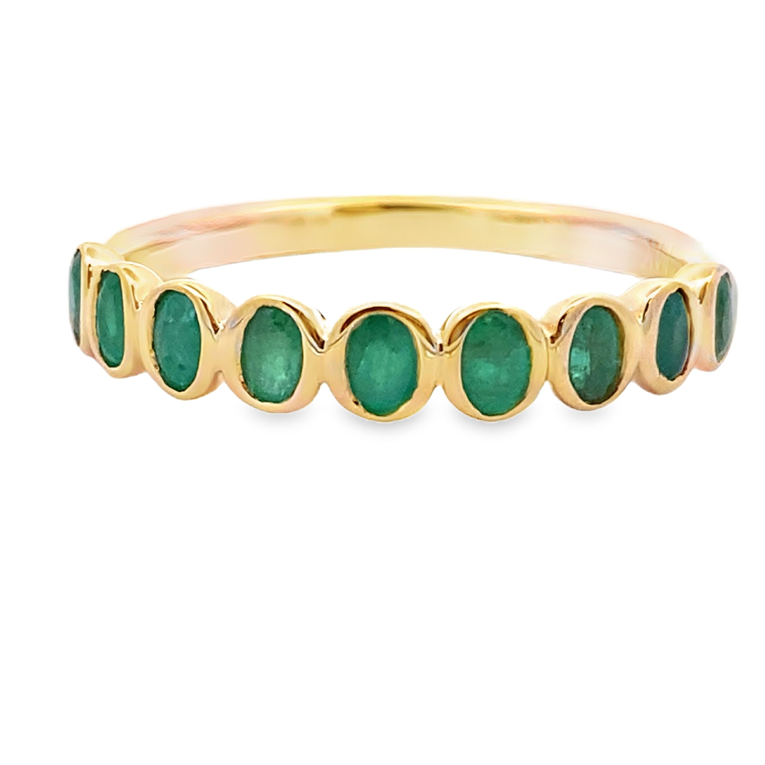 .78ct Emerald Fashion band rings 14KT Yellow Gold on sale at MyriadMart