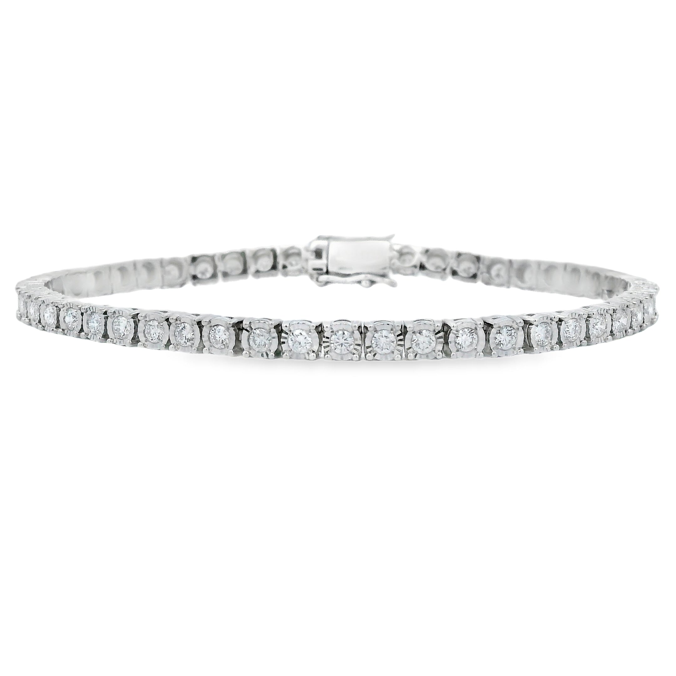 Lab Grown Diamond Tennis Bracelet Sterling Silver on sale at MyriadMart