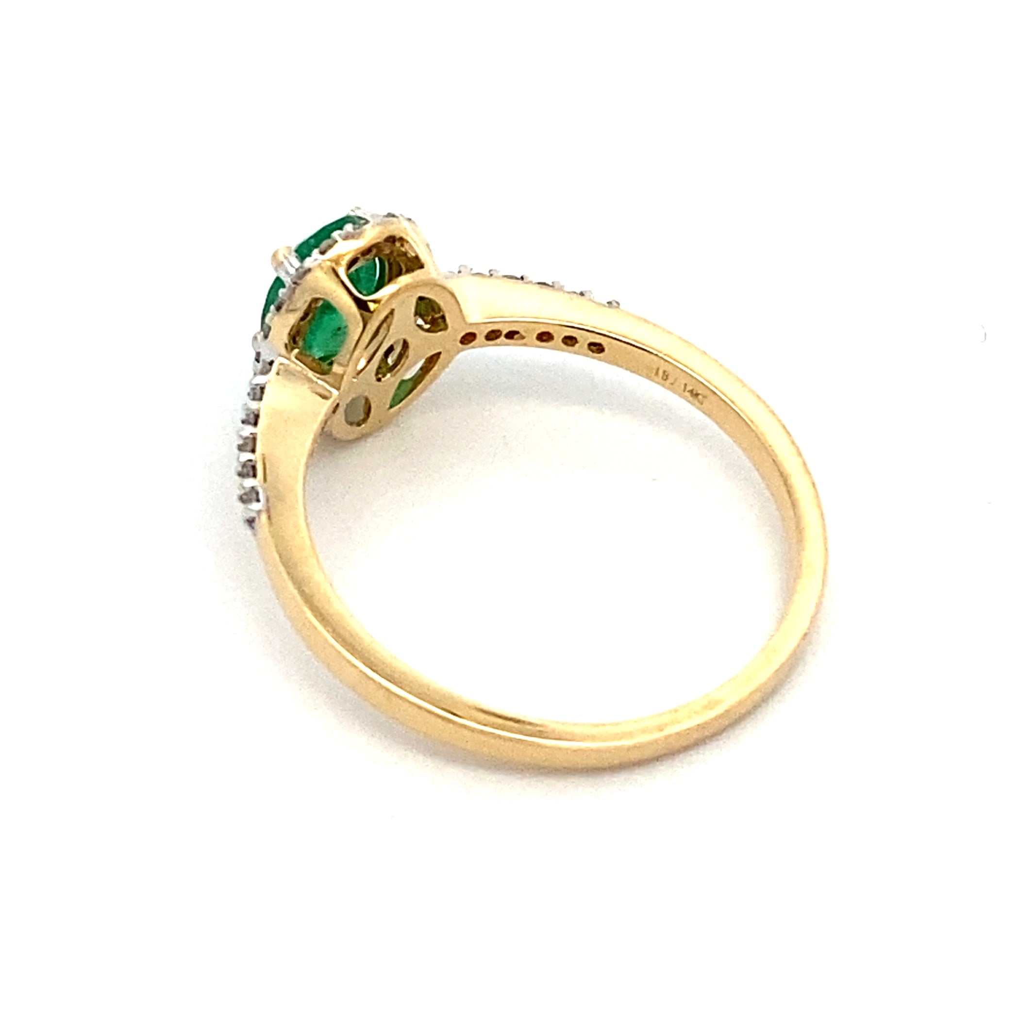 .74ct Emerald Diamond Ring 14KT Yellow Gold on sale at MyriadMart