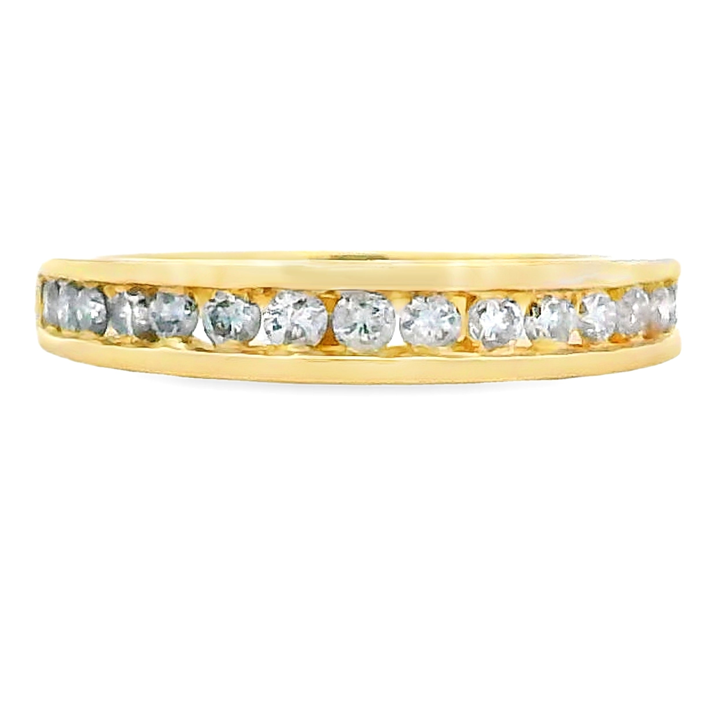 .35ct Diamond Wedding Band Ring 14KT Yellow Gold on sale at MyriadMart