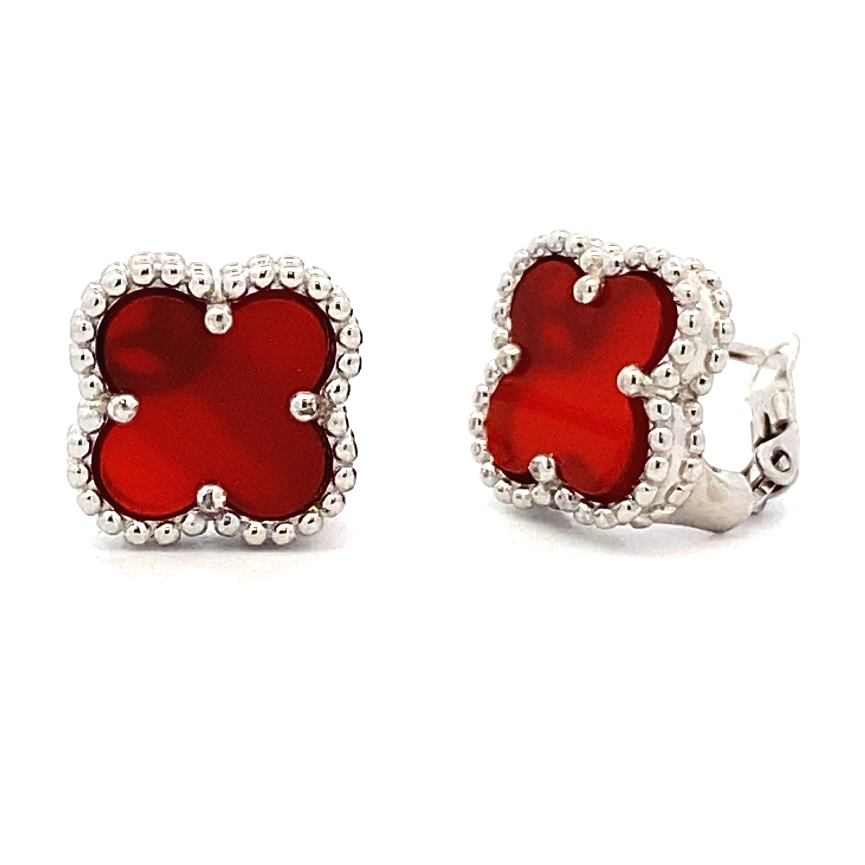 Natural Carnelian Earrings Sterling Silver on sale at MyriadMart