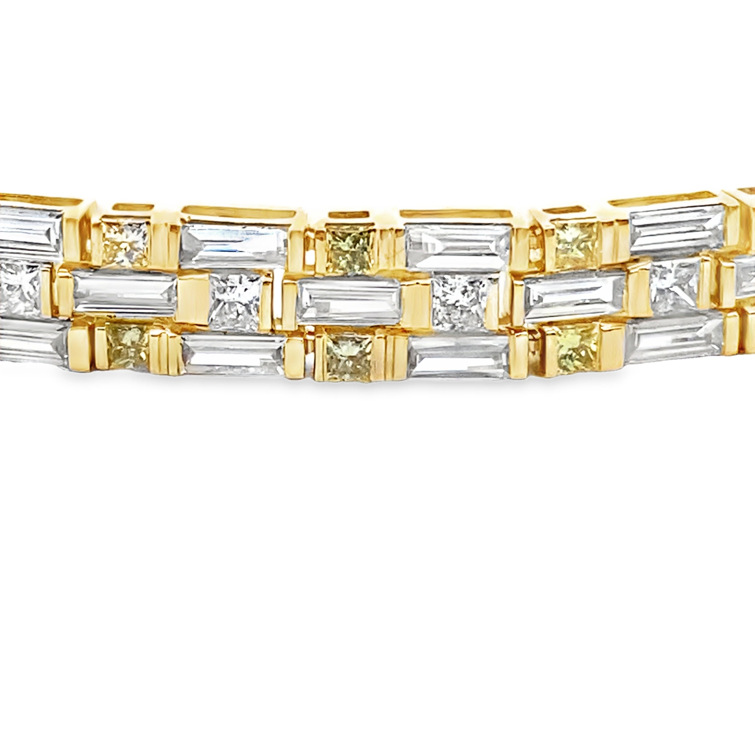 Lab Grown Diamond Tennis Bracelet 14KT Yellow Gold on sale at MyriadMart