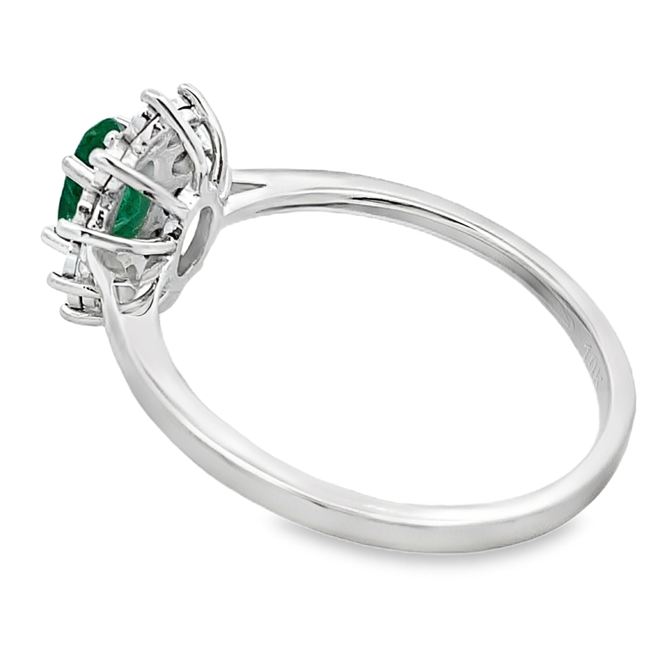.43ct Emerald Diamond Ring 10KT White Gold