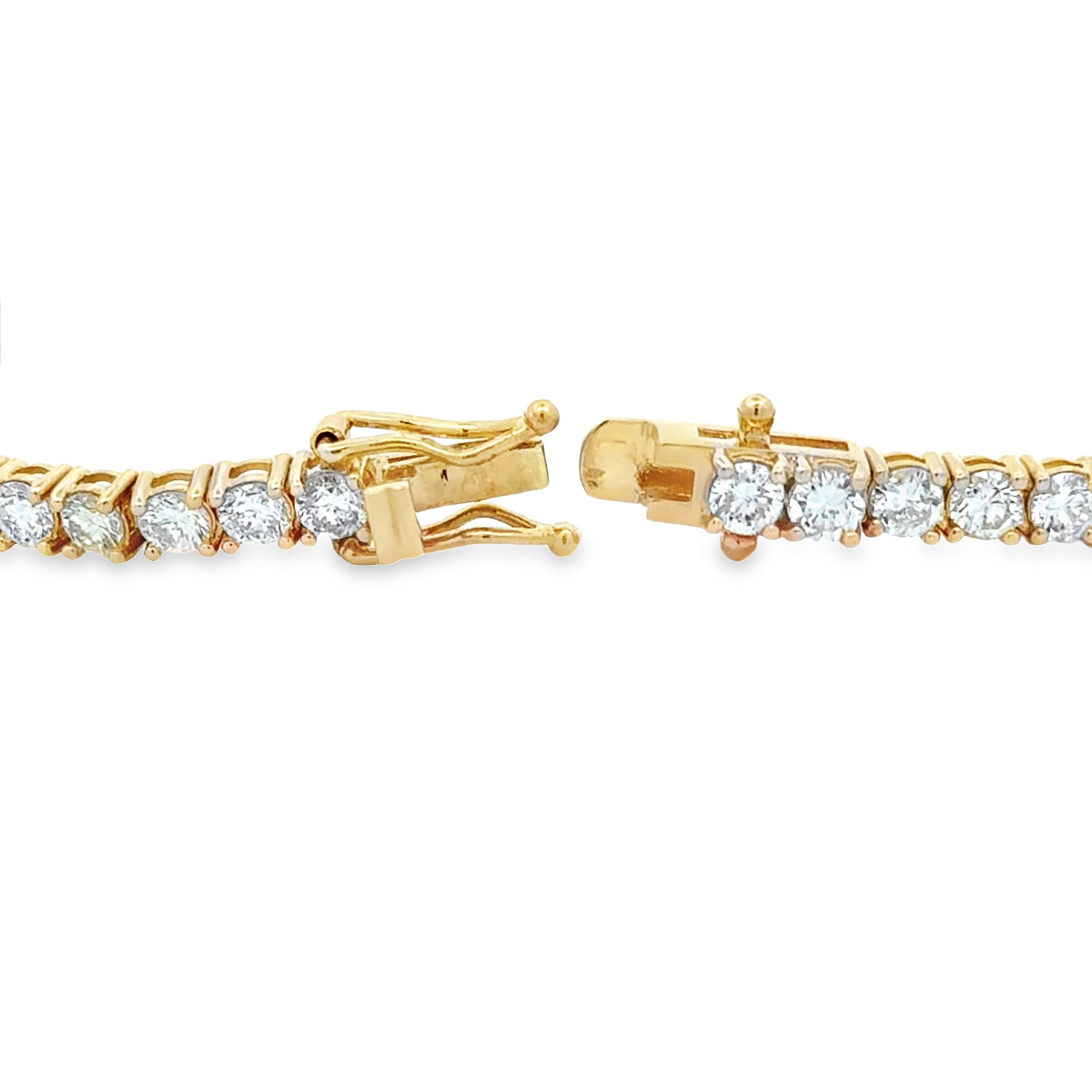5.50ct Diamond Tennis Bracelet 18KT Yellow Gold on sale at MyriadMart